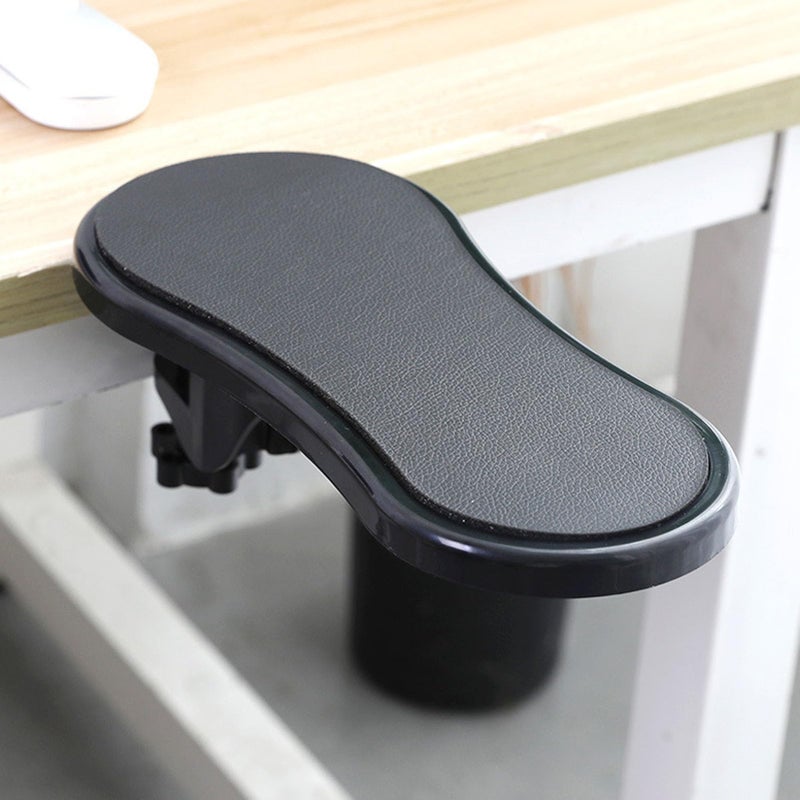 Red Clamp On Computer Arm Rest Extender And Table Mount Wrist Support Shelf - Image 3