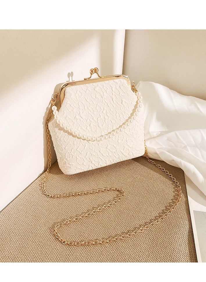 عام حقيبة كروس بودي جديدة من سلسلة اللؤلؤ للنساء حقيبة يد متعددة الوظائف حقيبة يد لؤلؤية حقيبة هدايا حقيبة يد مصغرة حقيبة يد - Image 1