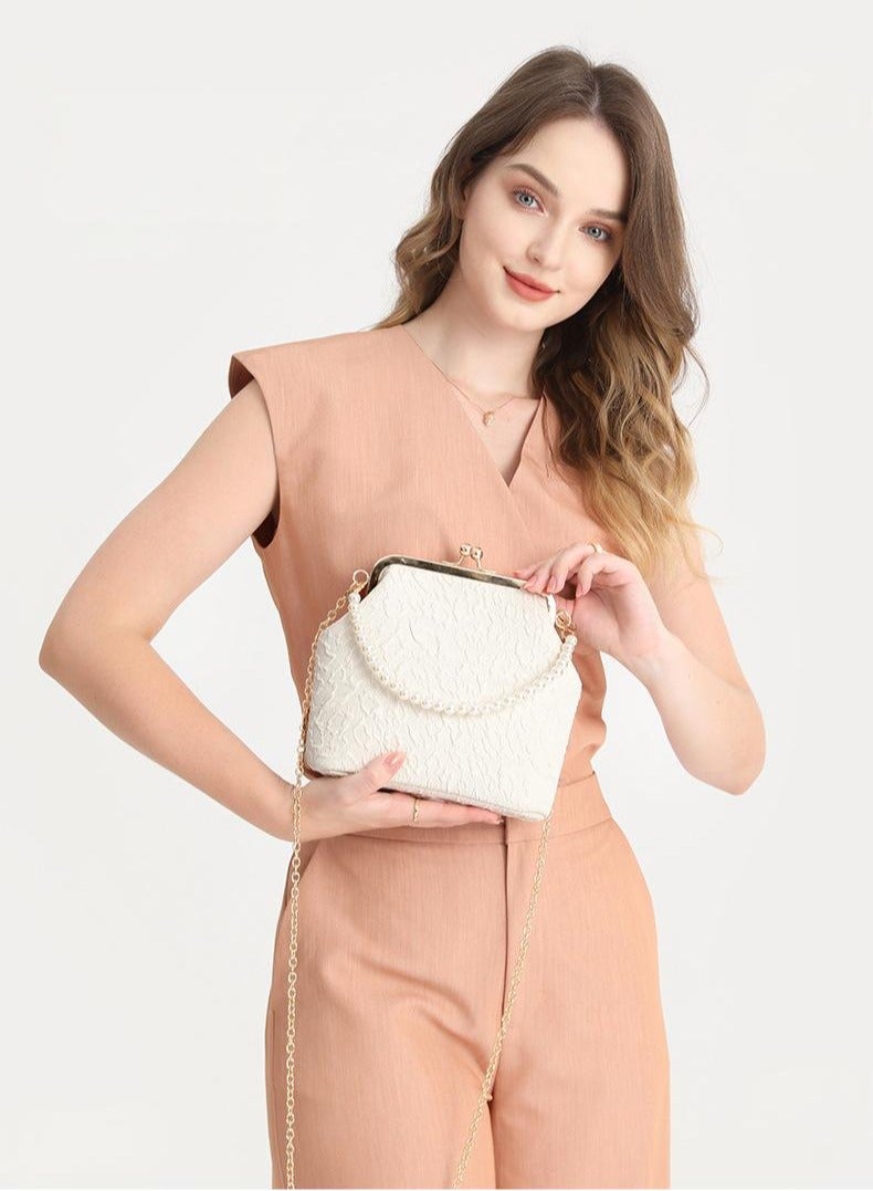 عام حقيبة كروس بودي جديدة من سلسلة اللؤلؤ للنساء حقيبة يد متعددة الوظائف حقيبة يد لؤلؤية حقيبة هدايا حقيبة يد مصغرة حقيبة يد - Image 2