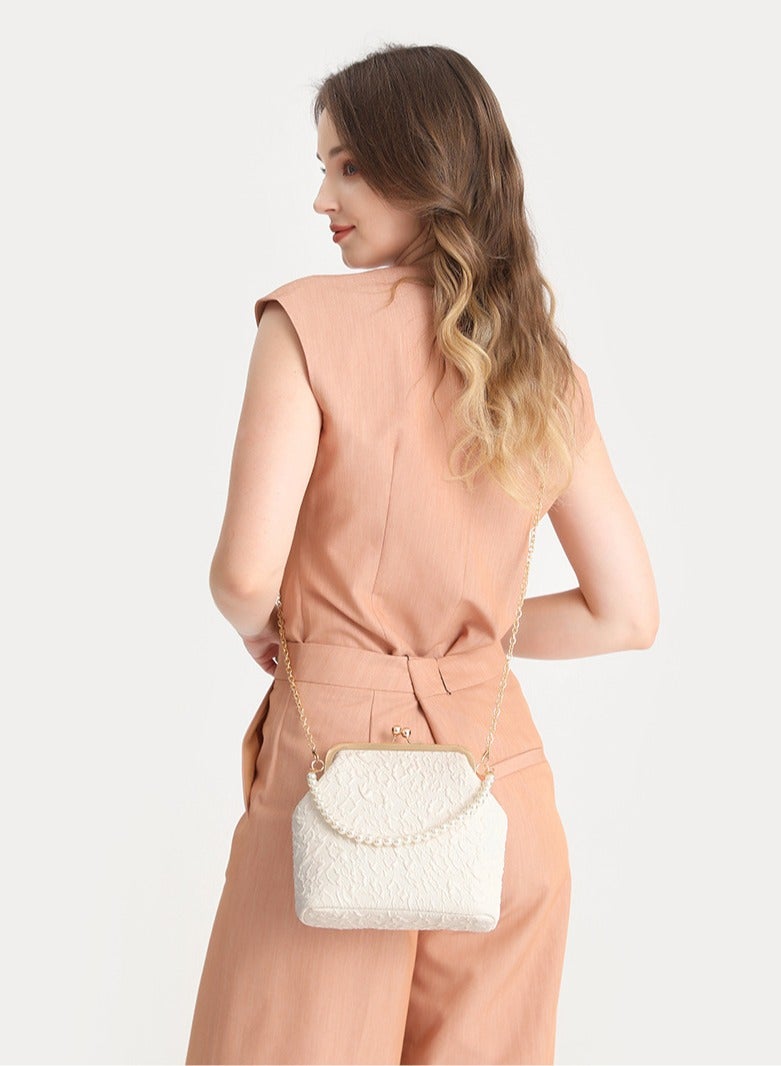 عام حقيبة كروس بودي جديدة من سلسلة اللؤلؤ للنساء حقيبة يد متعددة الوظائف حقيبة يد لؤلؤية حقيبة هدايا حقيبة يد مصغرة حقيبة يد - Image 3