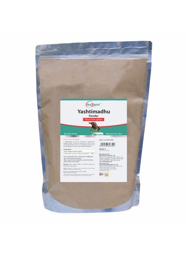 Way2Herbal Yashtimadhu Liquorice Mulethi Powder (1 Kg Pack of 1) - Image 1