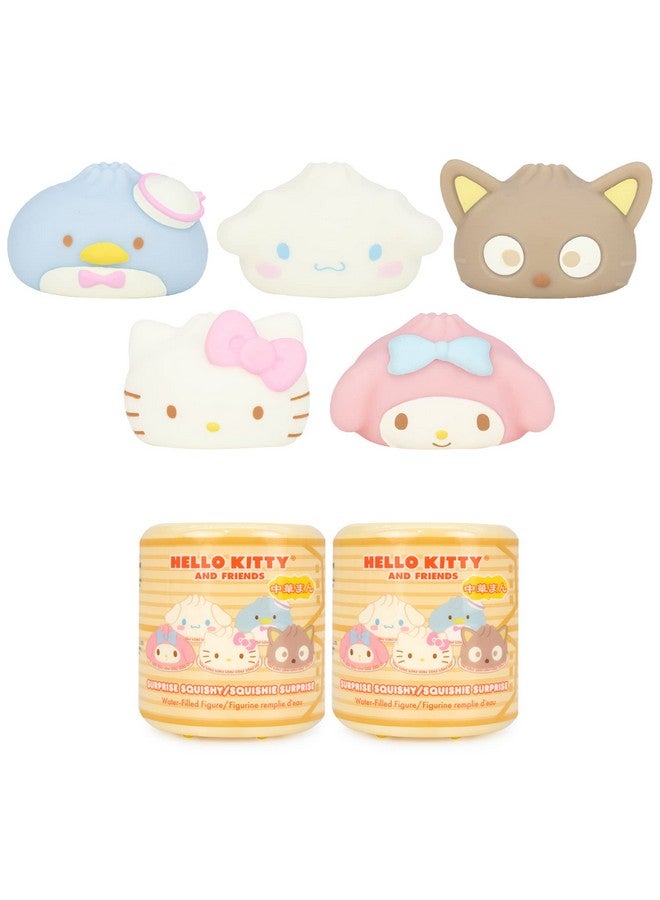 Hamee Sanrio Hello Kitty And Friends Cute Water Filled Surprise Capsule Squishy Toy [Steamed Bun] [Birthday Gift Bag, Party Favor, Gift Basket Filler, Stress Relief] - 2 Pc. (Mystery - Blind Capsule) - Image 1