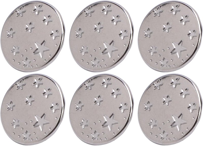 Aramox 17mm Stars Pattern Cap Threaded Rivet Buttons Strong Replacement Buttons for Belts Pack of 50 - Image 1