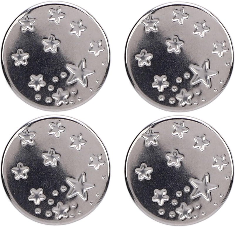 Aramox 17mm Stars Pattern Cap Threaded Rivet Buttons Strong Replacement Buttons for Belts Pack of 50 - Image 5