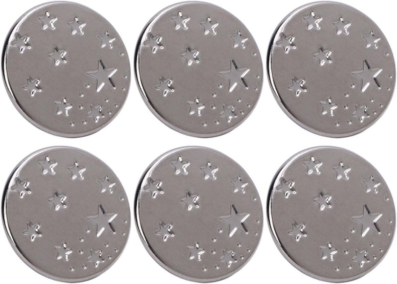 Aramox 17mm Stars Pattern Cap Threaded Rivet Buttons Strong Replacement Buttons for Belts Pack of 50 - Image 4
