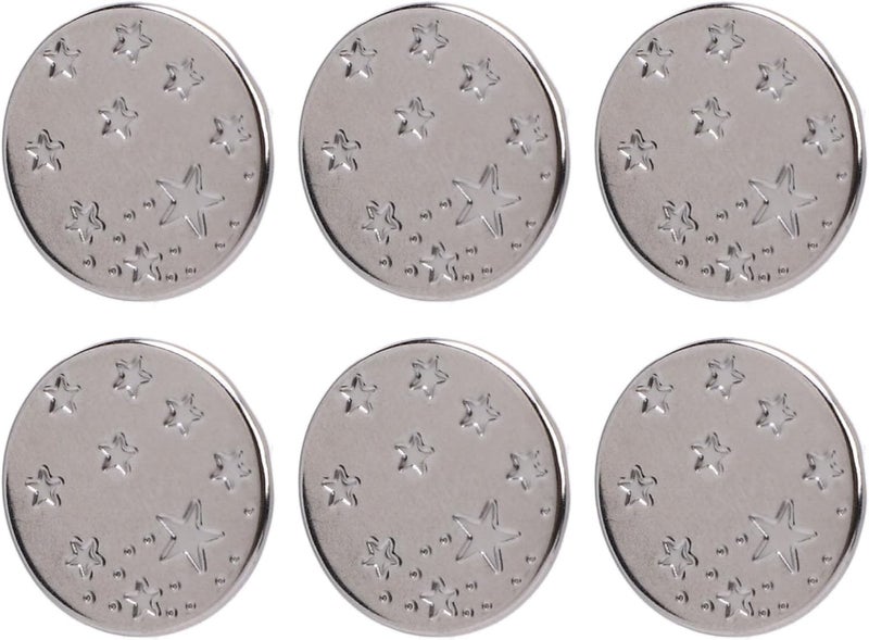 Aramox 17mm Stars Pattern Cap Threaded Rivet Buttons Strong Replacement Buttons for Belts Pack of 50 - Image 3