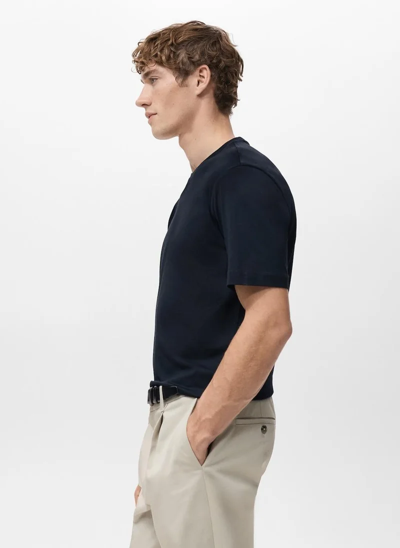 Mango Man  100% cotton T-shirt regular fit for Men | Best Price UAE