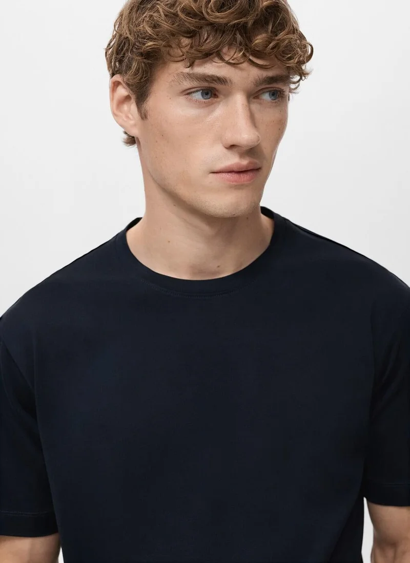 Mango Man  100% cotton T-shirt regular fit for Men | Best Price UAE