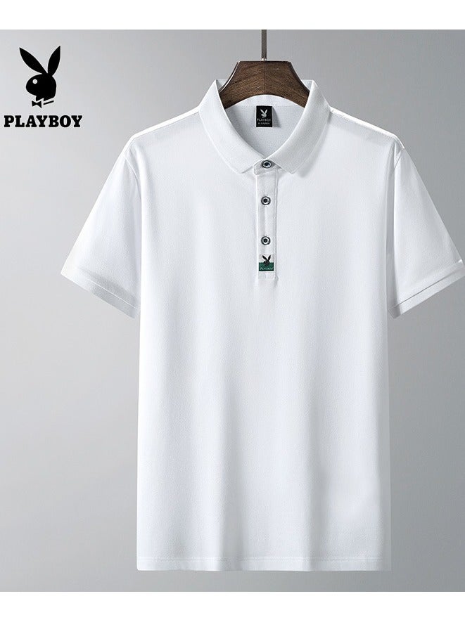 PLAYBOY Men's Business Casual Minimalist Summer Polo Shirt - Image 1