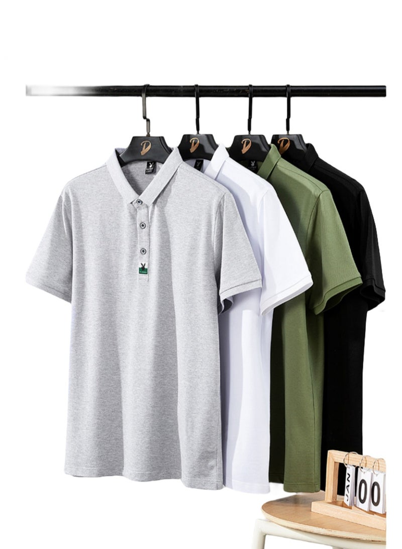 PLAYBOY Men's Business Casual Minimalist Summer Polo Shirt - Image 3