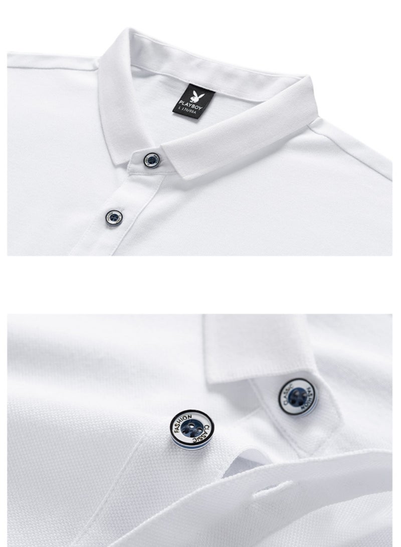 PLAYBOY Men's Business Casual Minimalist Summer Polo Shirt - Image 2