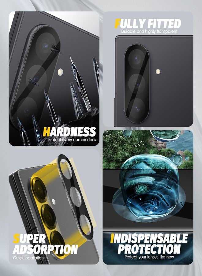 Orzero (3 Pack) Camera Lens Protector Compatible for Samsung Galaxy Z Fold 7, Protector de Cámera Tempered Glass 9H Precise Camera Cutouts Anti-Scratch Does Not Affect Night Shots and Flash - Image 3
