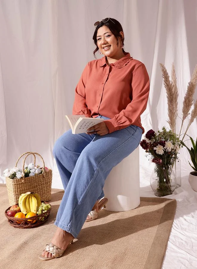 STREET 9 Plus Size Solid Buttoned Shirt