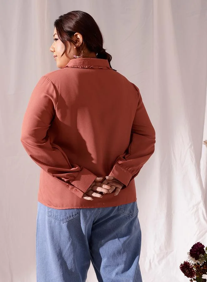 STREET 9 Plus Size Solid Buttoned Shirt