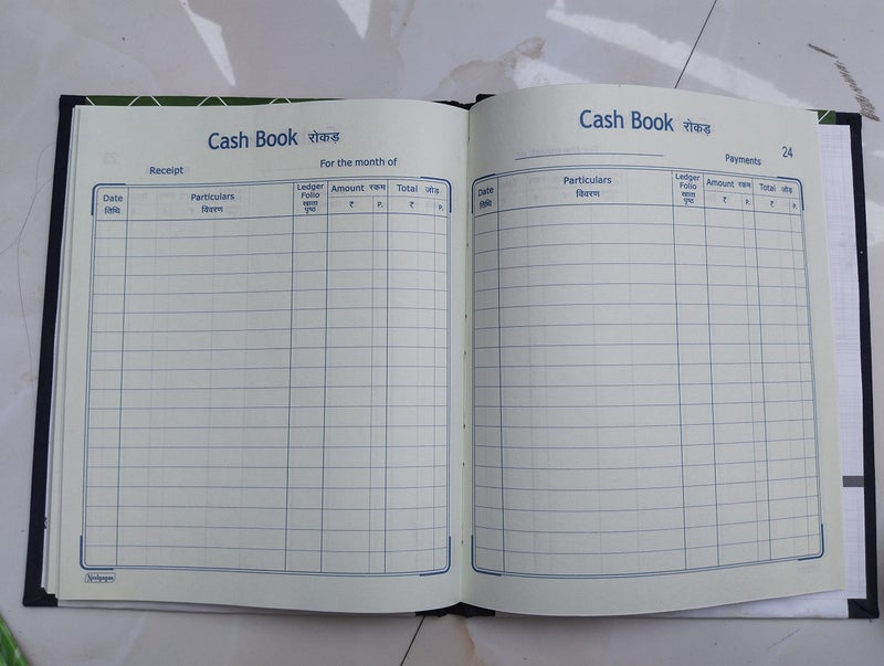 Peeplvalue Pack of 5 Cash Book Copy Size with Hard Binding Cover for Long Durability-(120 pages-19 X 15 CM) - Image 1