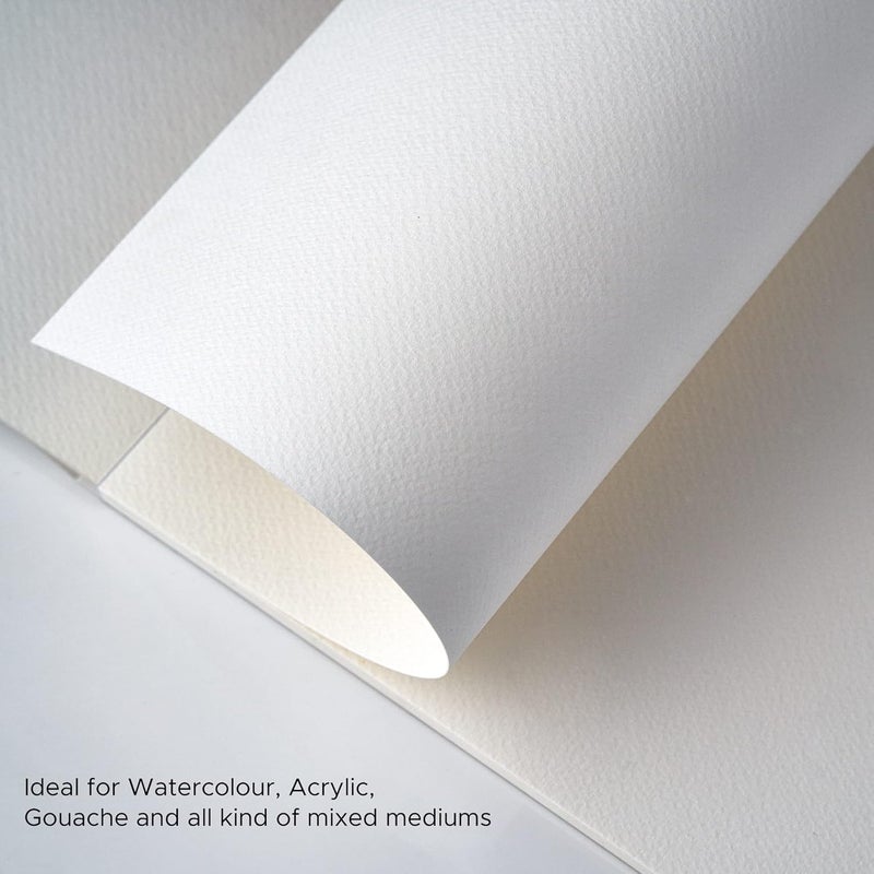 FACTOR NOTES دفتر ألوان مائية للفنان: 30% قطن، 300 GSM، مضغوط بارد، ورق قابل للتمزيق خالي من الحمض (A6) - Image 3