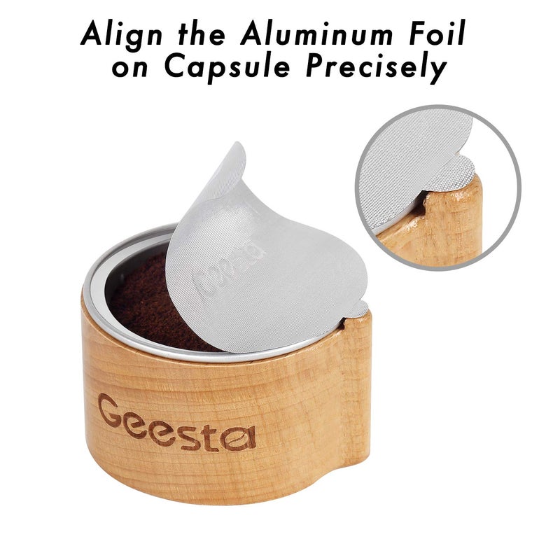 GEESTA Reusable Aluminum Foil Seals Kit Compatible with Nespresso Vertuoline Capsules - Image 3