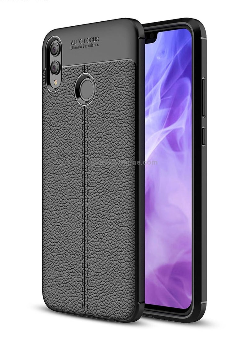 أوتو فوكس جراب حمايه سيليكون تصميم2 مقاوم للصدمات حمايه للكاميرا متوافق مع Honor 8x (اسود) - Image 1