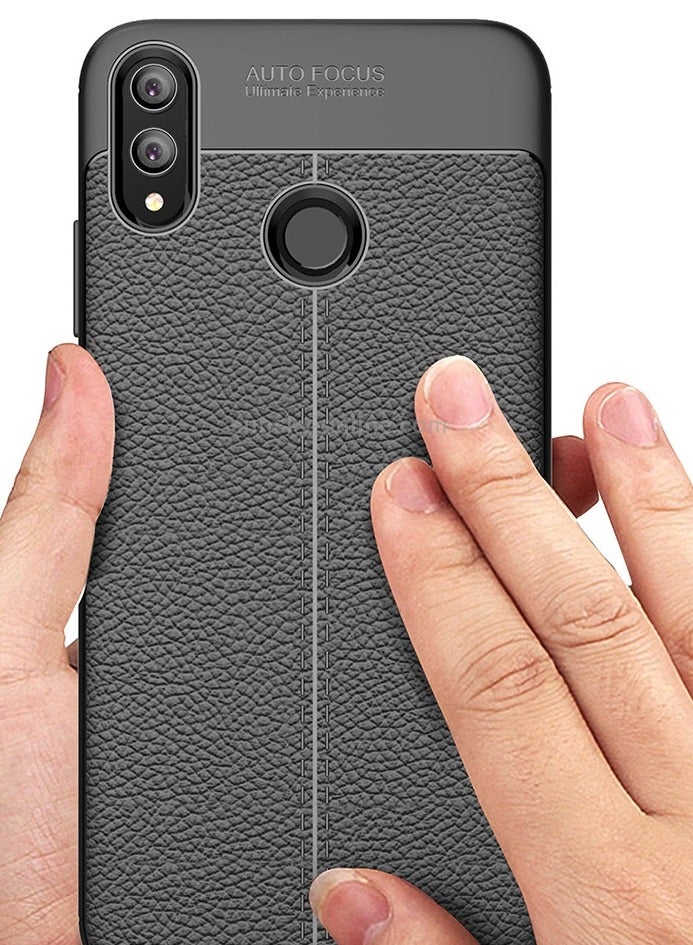 أوتو فوكس جراب حمايه سيليكون تصميم2 مقاوم للصدمات حمايه للكاميرا متوافق مع Honor 8x (اسود) - Image 3