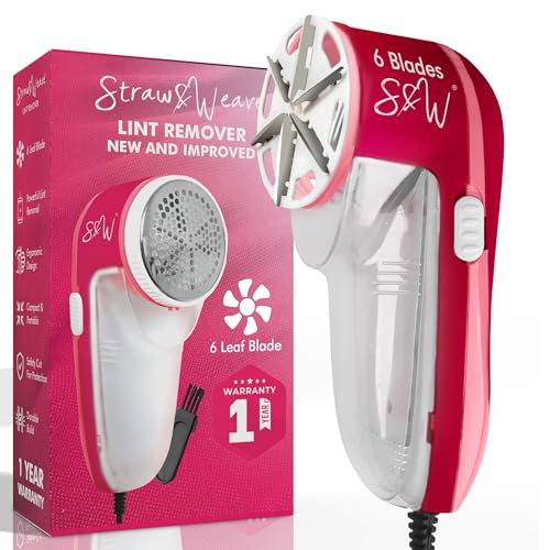STRAW&WEAVE Lint Remover for Clothes with 6 Blades, Lint Roller for Clothes | RUA Remover Machine | Electric Lint Remover | 1 Year Warranty - Image 1