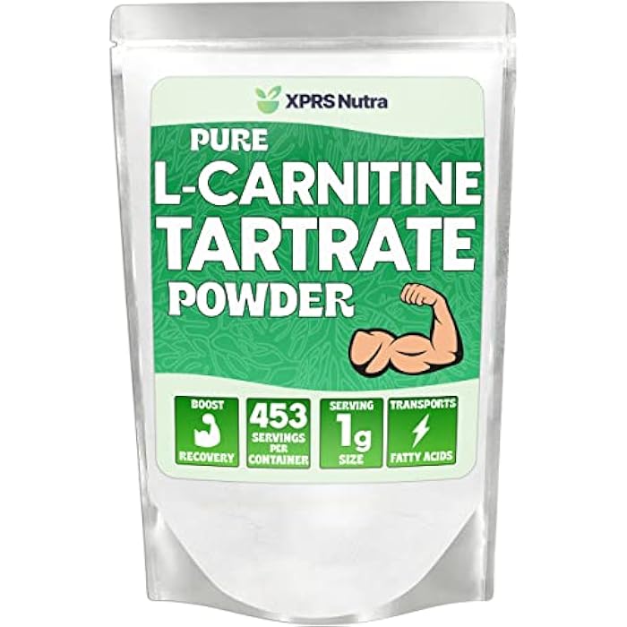 XPRS Nutra L Carnitine L Tartrate Powder - Premium Pure L Carnitine Tartrate - L-Carnitine Powder - Vegan Friendly Bulk L Carnitine - Amino Acid Supplement (16 Ounce) - Image 1