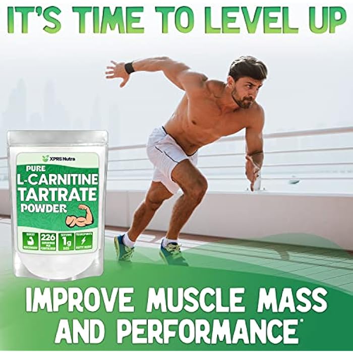 XPRS Nutra L Carnitine L Tartrate Powder - Premium Pure L Carnitine Tartrate - L-Carnitine Powder - Vegan Friendly Bulk L Carnitine - Amino Acid Supplement (16 Ounce) - Image 2