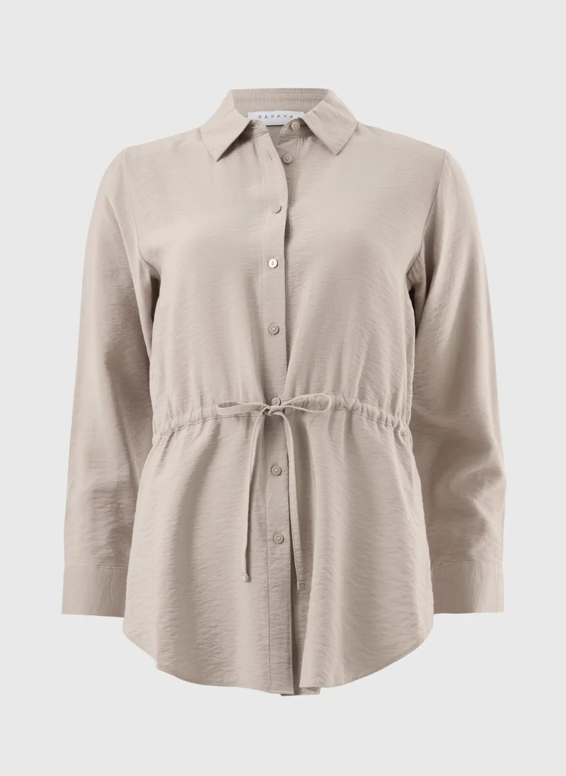 Matalan Beige Beige Tie Waist Shirt for Women | Best Price UAE