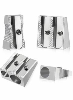 Generic 2Pcs Handheld Manual Metal Pencil Sharpener, Single hole and Double hole Perfect for Use in Schools, Offices, Homes, Art Projects  - Image 1