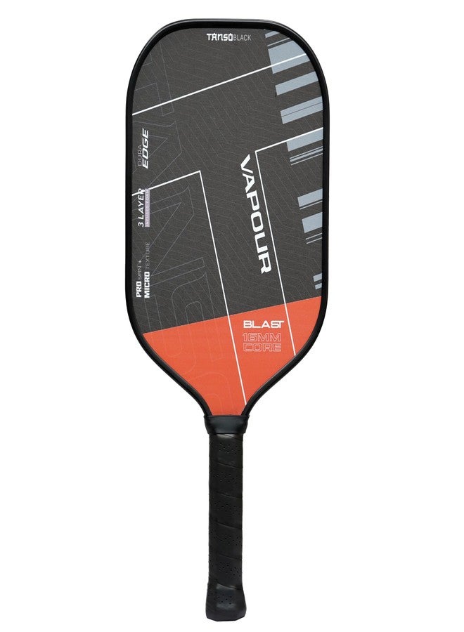 TANSO Black Vapour Gen IV Professional Pickleball Paddle | 3 Layer Infused Foam Core | Micro-Textured Pro Spin Surface | Power Performance Paddle - Image 1