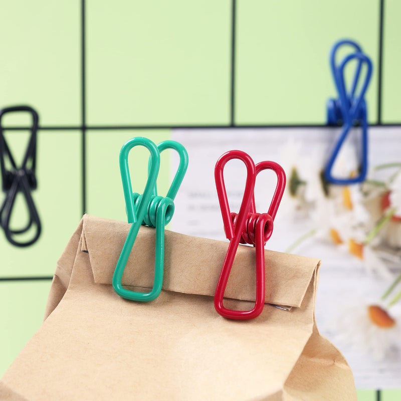 DAGONGREN Chip Clips, Utility PVC-Coated Steel Clip for Food Package, Chips Bag, Clothes, Parper, Pack of 16, 2 Inch - Image 2