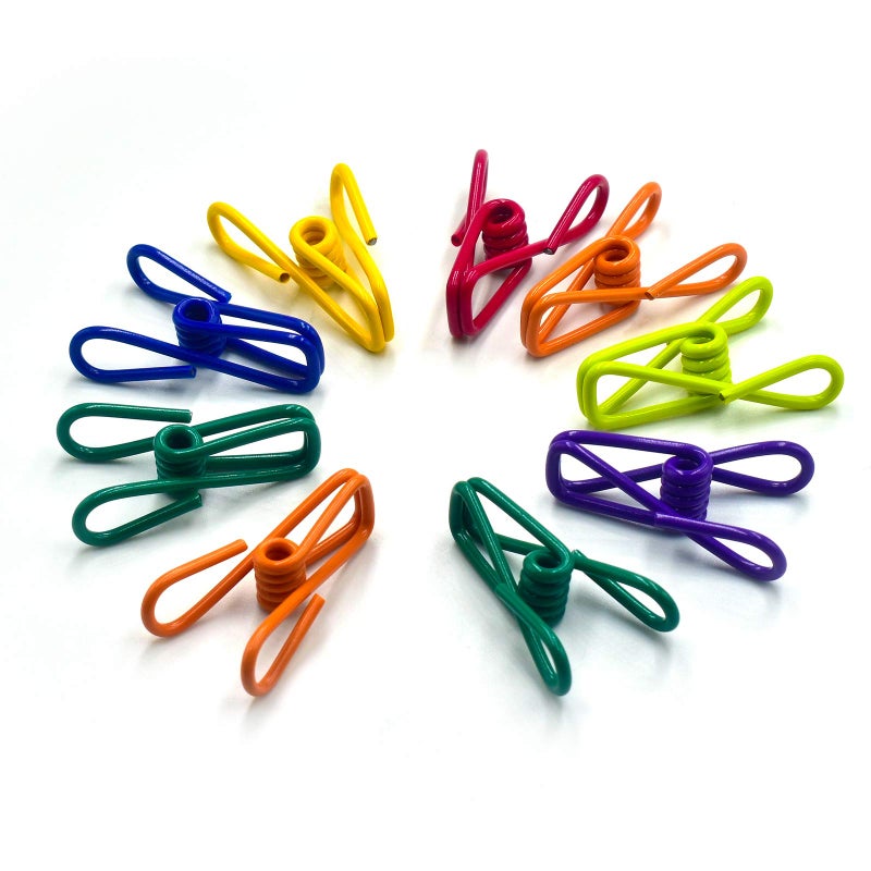 DAGONGREN Chip Clips, Utility PVC-Coated Steel Clip for Food Package, Chips Bag, Clothes, Parper, Pack of 16, 2 Inch - Image 1