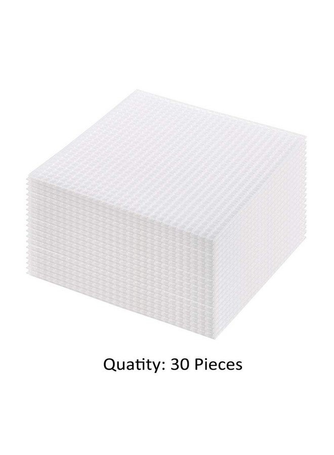 بليلي 30 قطعة من قماش شبكي بلاستيكي مكون من 6 قطع للتطريز، وصناعة خيوط الأكريليك، ومشاريع الحياكة والكروشيه (4.1 × 4.1 بوصة) - Image 3