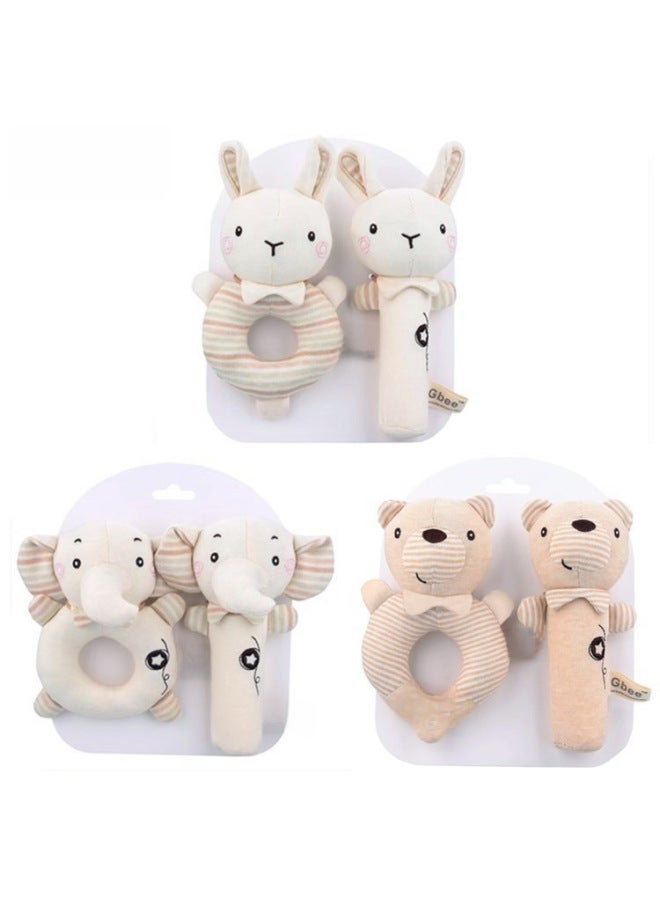 Gbee Baby Cotton Cloth Toy Baby Hand Rattle Soothing Toy Hand Stick Baby Toy Newborn Toy-Color:Dog Hoop (oppo Bag)  - Image 4
