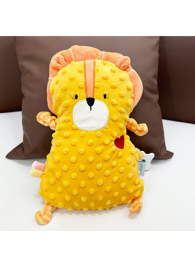 Baby Soothing Towel Hand Gift Preschool Baby Sleeping Rattle Rabbit Saliva Towel Lion Rabbit Safety Doll-颜色:小兔子安抚巾30cm/115g  - Image 3