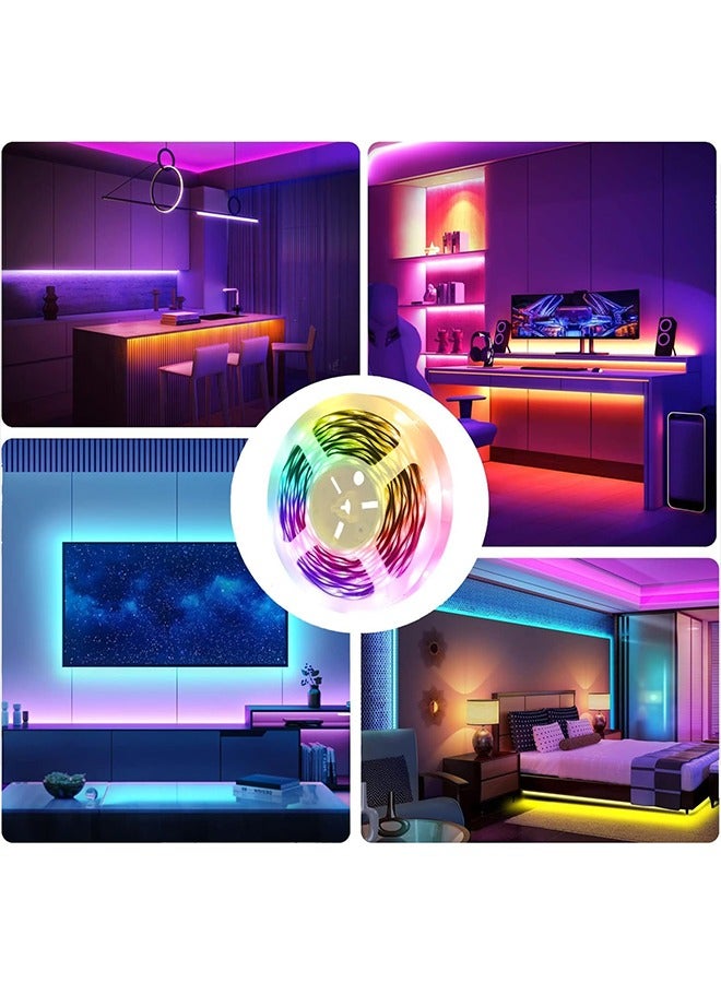 5M USB مصباح LED ، ذكي بلوتوث RGB مصباح مع التطبيق التحكم ، ضبط الوقت ، وضع الموسيقى ، ديكور الصمام مصباح الشريط ، غرفة نوم ، الكمبيوتر ، مجلس الوزراء ( USB 5M-GM001 ) . - Image 5
