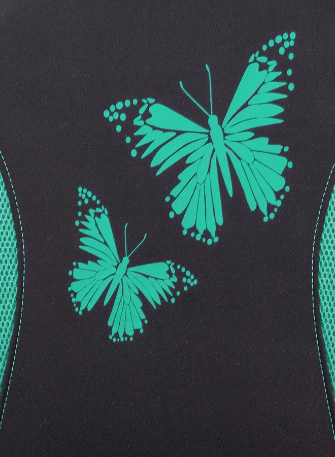 Flying Banner Butterfly car seat Covers ful Set Fashion Universal Lady Woman Female Rear Bench Split Colorized (Full Set, Mint Green) - Image 5