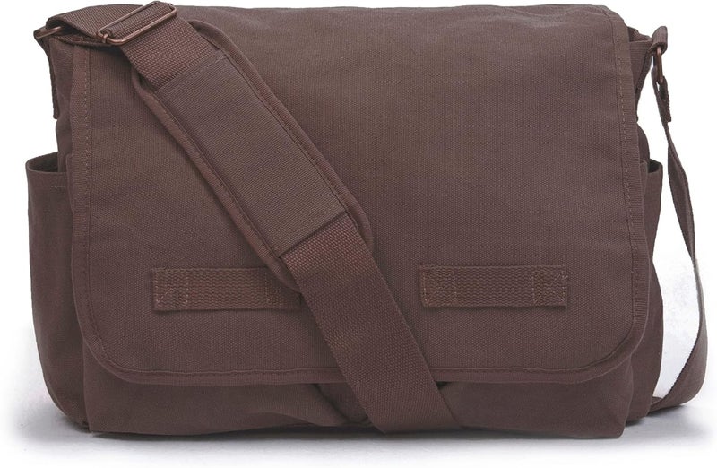 Sweetbriar Classic Vintage Messenger Bag - Original Heavyweight Cotton Canvas Shoulder Bag with Upgraded Features - Image 1