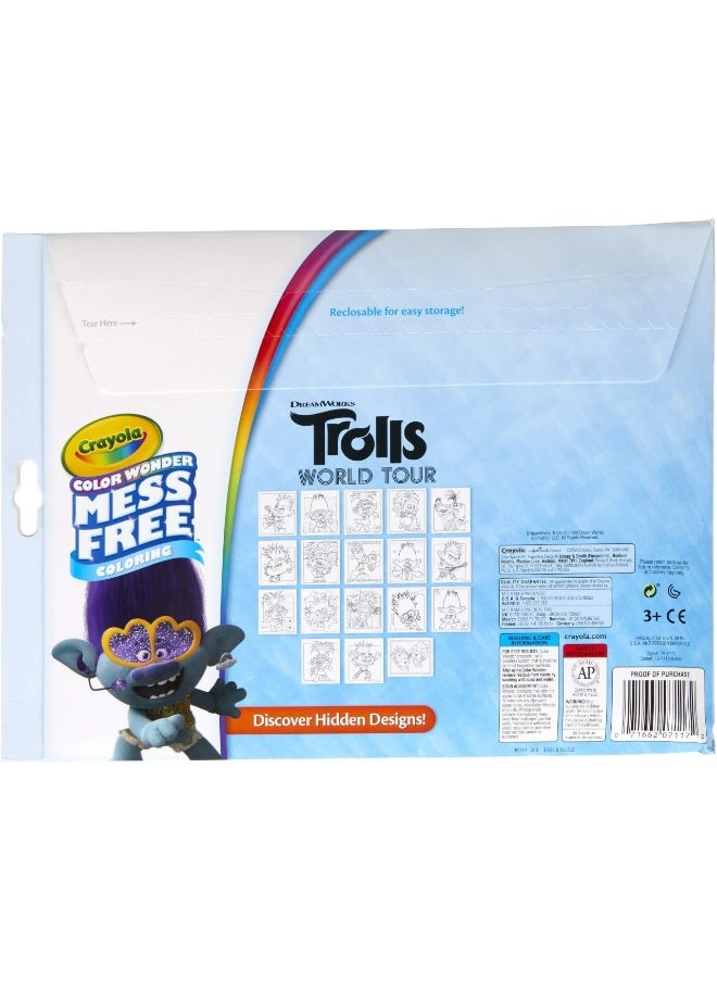 Crayola - Crayola Trolls 2, Color Wonder Mess Free Coloring Pages & Markers - Image 1