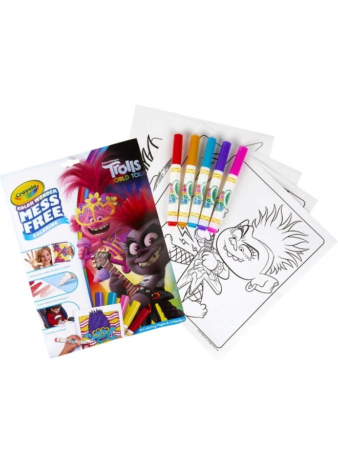 Crayola - Crayola Trolls 2, Color Wonder Mess Free Coloring Pages & Markers - Image 1