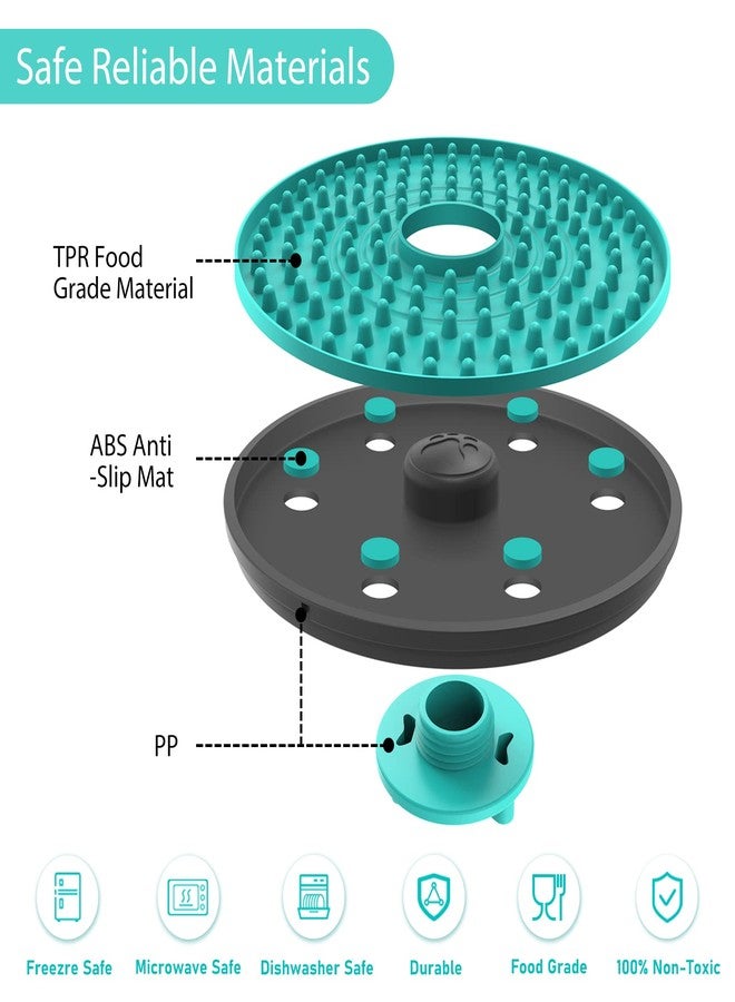 Lalolee Lick Mat for Dogs, Dog Crate Lick Pads Slow Feeder, Lick Pad Crate Training Toy Crate Lick Plate,Very Suitable Peanut Butter, Treats Yogurt, Bolognese, for Boredom Relief Licking Pad - Image 5