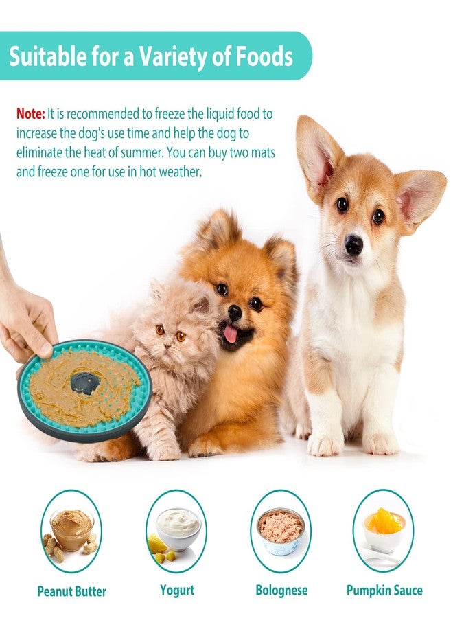 Lalolee Lick Mat for Dogs, Dog Crate Lick Pads Slow Feeder, Lick Pad Crate Training Toy Crate Lick Plate,Very Suitable Peanut Butter, Treats Yogurt, Bolognese, for Boredom Relief Licking Pad - Image 4