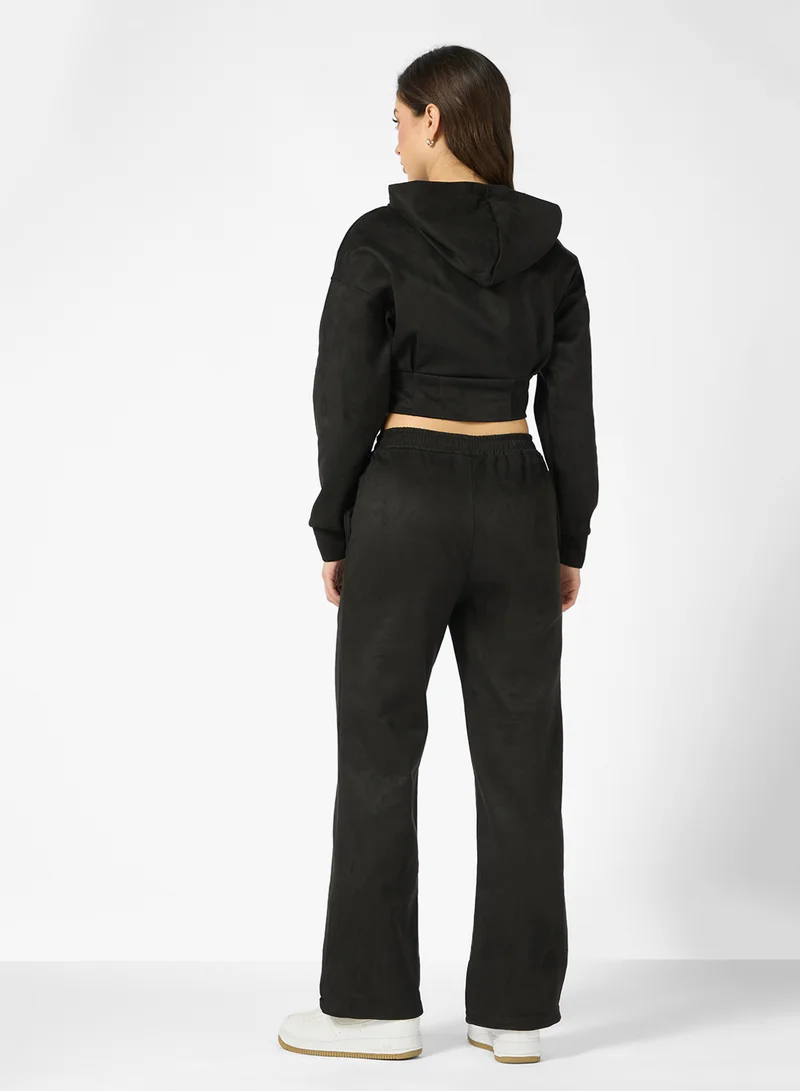 Ginger Hooded Zip Up Fleece Tracksuit with Corset Bodice