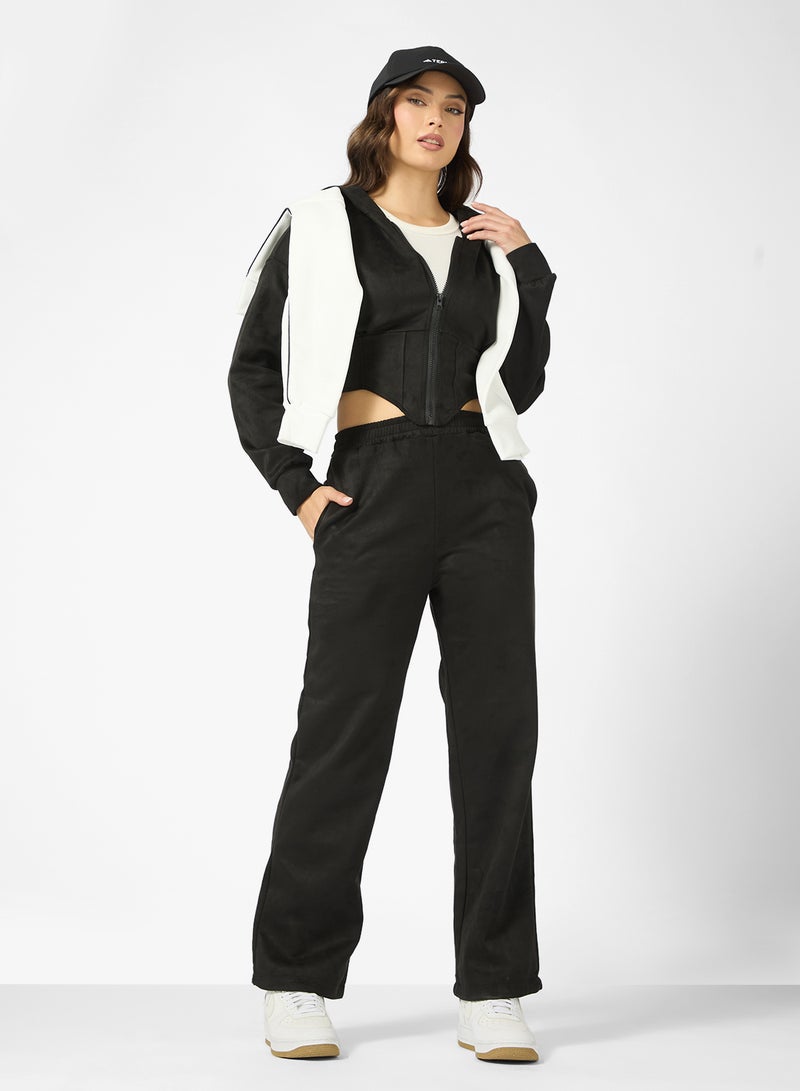 جينجر بدلة رياضية صوف بسحاب وغطاء رأس مع صدرية ضيقة - Image 5