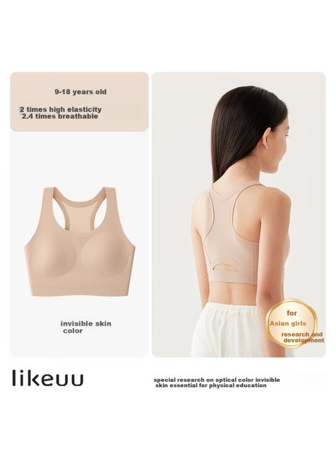 Like Uu Girls' Sports Bra, Girls' Training Bra, Children's Underwear, Student Middle School Vest-style Bra For Puberty Girls