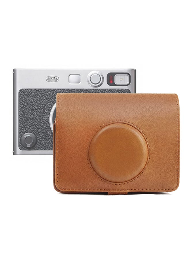 O Ozone Case for Fujifilm Instax Mini EVO Case, Hybrid Camera Protective PU Leather Protective Carrying Case with Adjustable Shoulder Strap-Brown  - Image 1