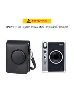 O Ozone Case for Fujifilm Instax Mini EVO Case, Hybrid Camera Protective PU Leather Protective Carrying Case with Adjustable Shoulder Strap-Brown  - Image 2