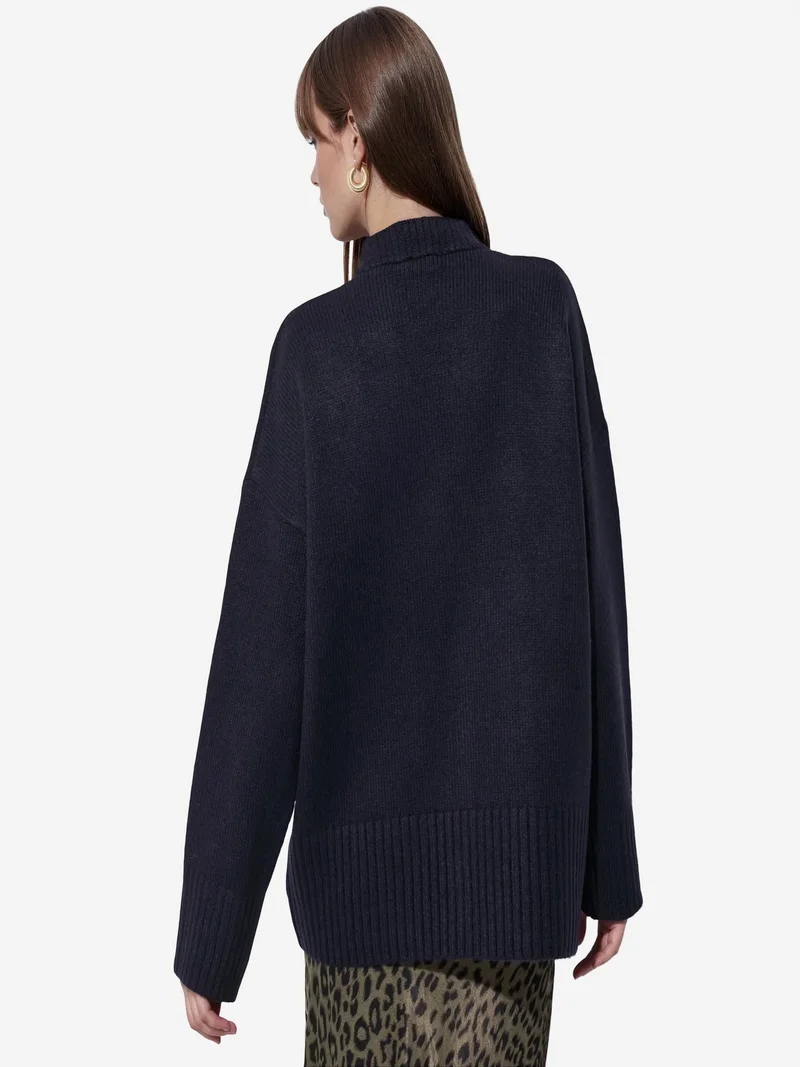 فيورنا VIORNA Ribbed V-Neck Button Cardigan