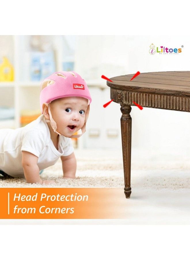 Baby Head Protector For Safety Of Kids 6M To 3 Years Baby Safety Helmet With Proper Air Ventilation & Corner Guard Protection + Baby Kneepads For Crawling (Baby Pink) - pzsku/Z63D7334772010F0423AEZ/45/_/1692785889/57983fa2-048d-4178-bab4-b781bc667a05