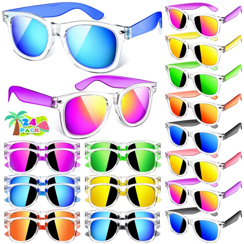 Joycover Kids Sunglasses Party Favors Translucent Toddler Sunglasses Bulk for Boys Girls Goodie Bags Stuffers for Kids Classroom Pool Beach Easter Party Favors Graduation Birthday Gifts 24 Packs - Image 2