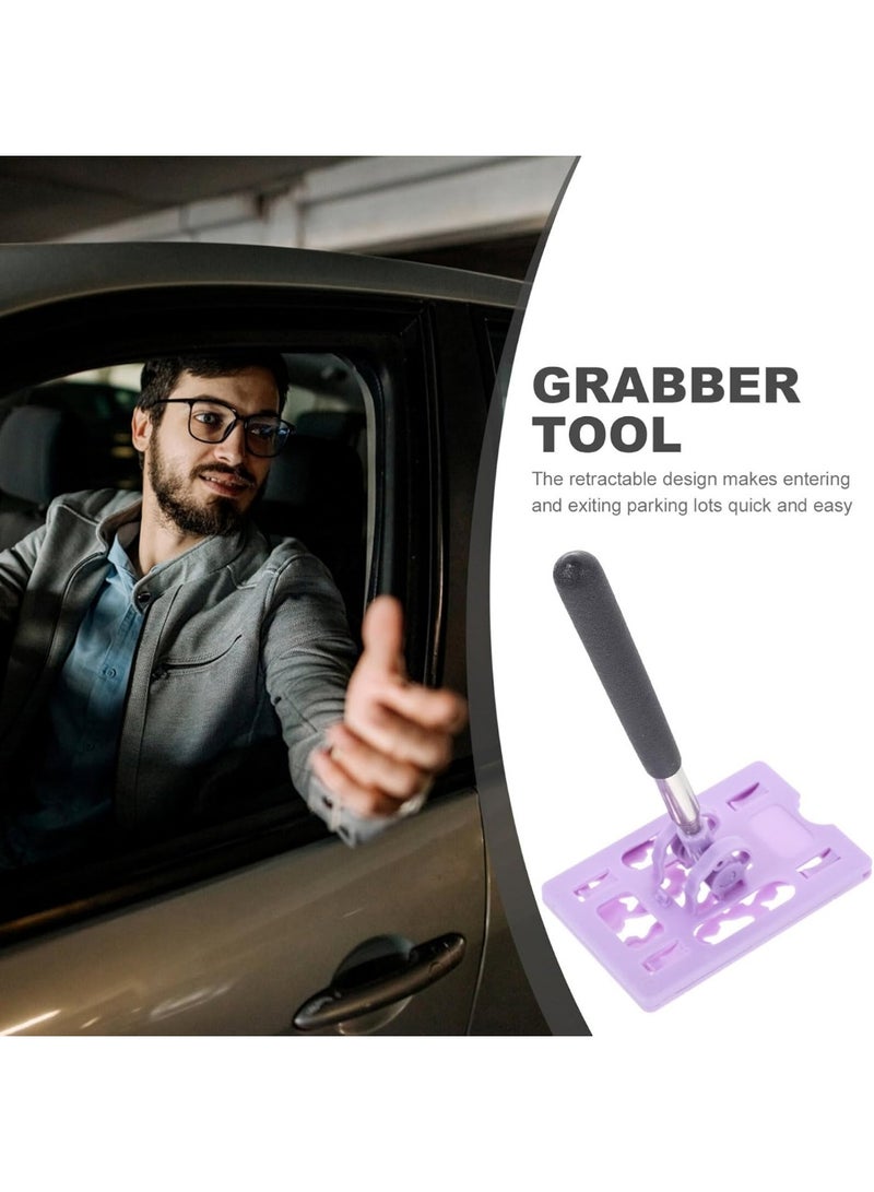 Meetion Telescopic Rod Card Holder Reacher, 8in Vehicle Parking Toll Swiping Stick Grabber, Contactless Payment Pole, Parking Fee Sign-in Stick Driving Artifact Parking Aid Tool for Parking Lot - Image 5